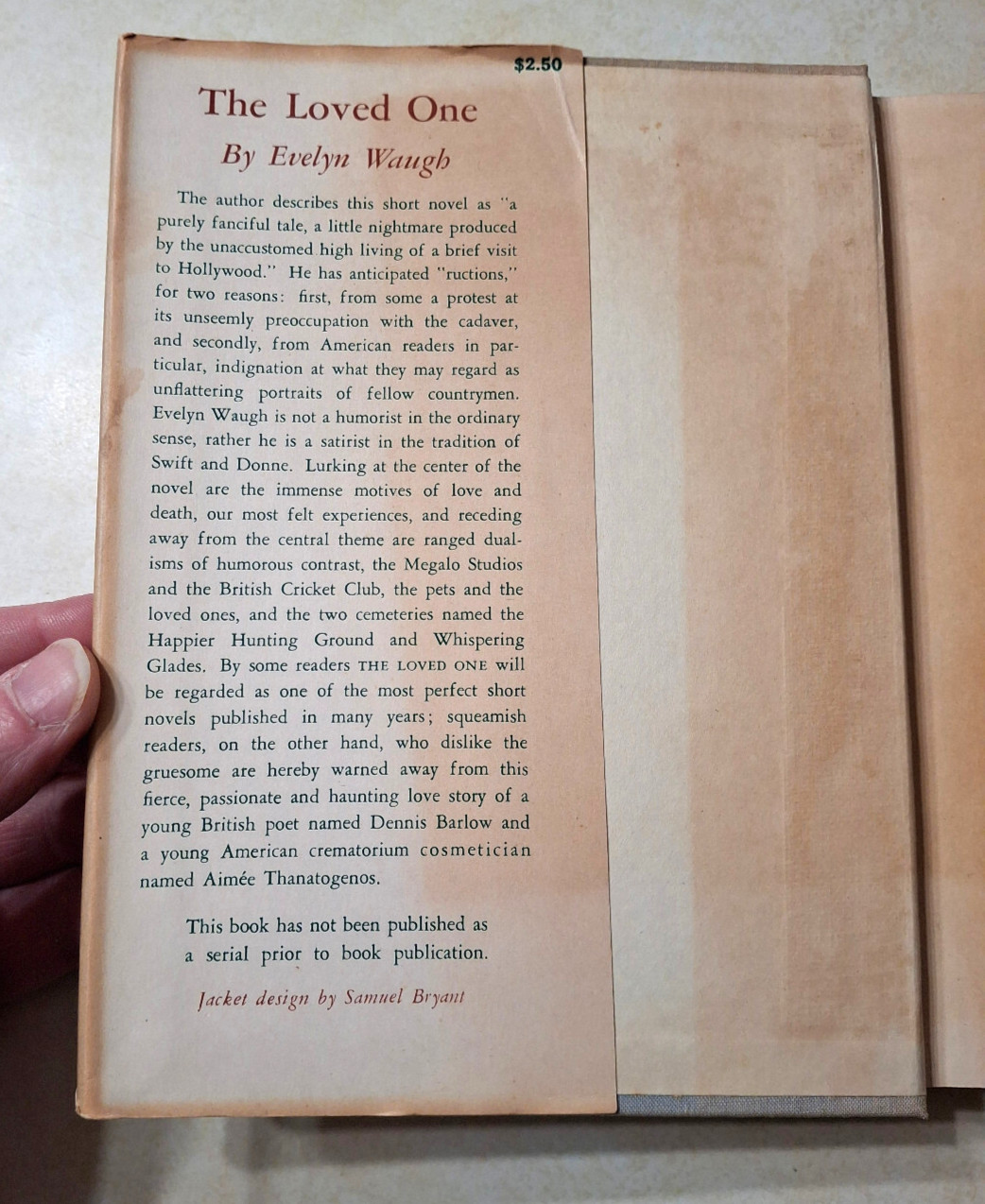 The Loved One Evelyn Waugh 1948 First American Edition 1st Print Hardcover DJ
