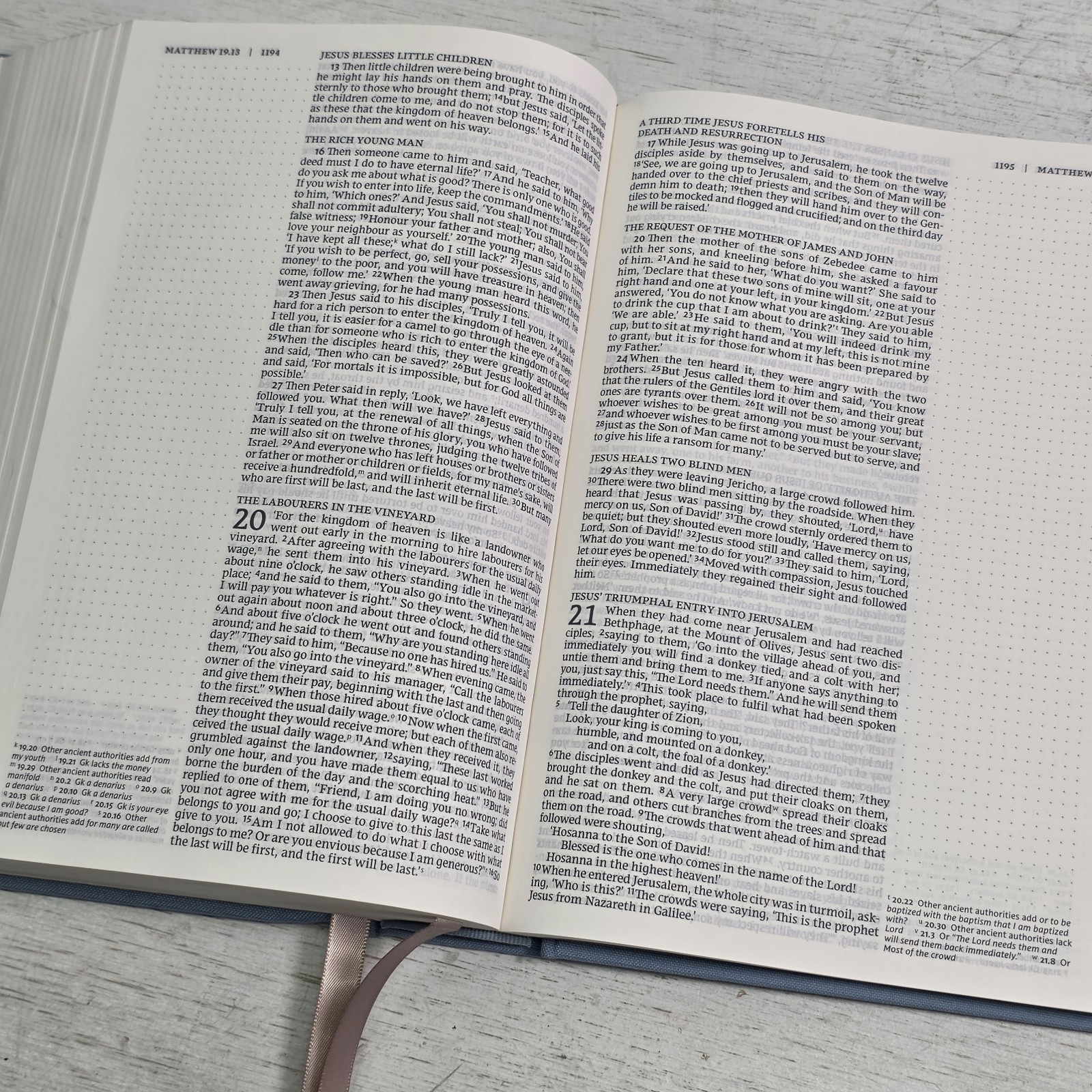 NRSV Catholic Bible Press Blue Note Taking Journal Cloth Board Canvas Hardcover