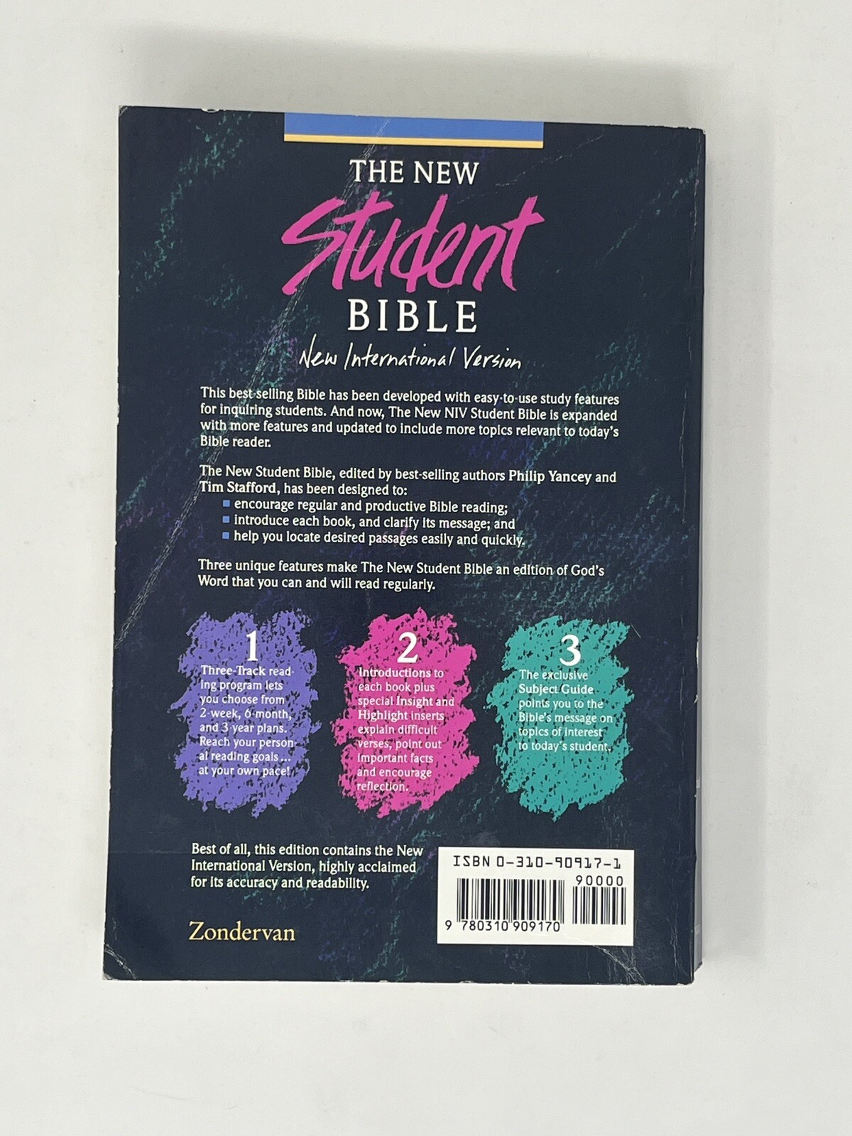 Student Bible by Zondervan Staff (1992, Trade Paperback)