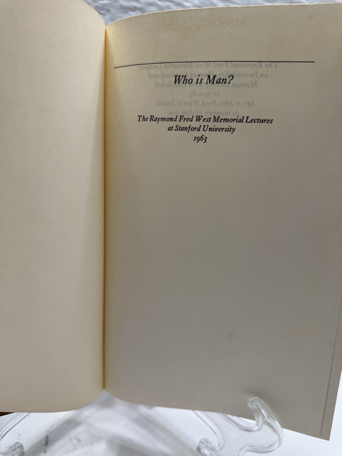 Who Is Man? by Abraham Heschel: Used