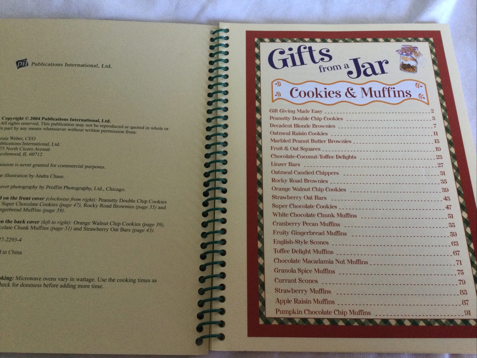 2 Spiral-bound Books: Gifts From a Jar Cookies Muffins Gifts for the Cookie Jar