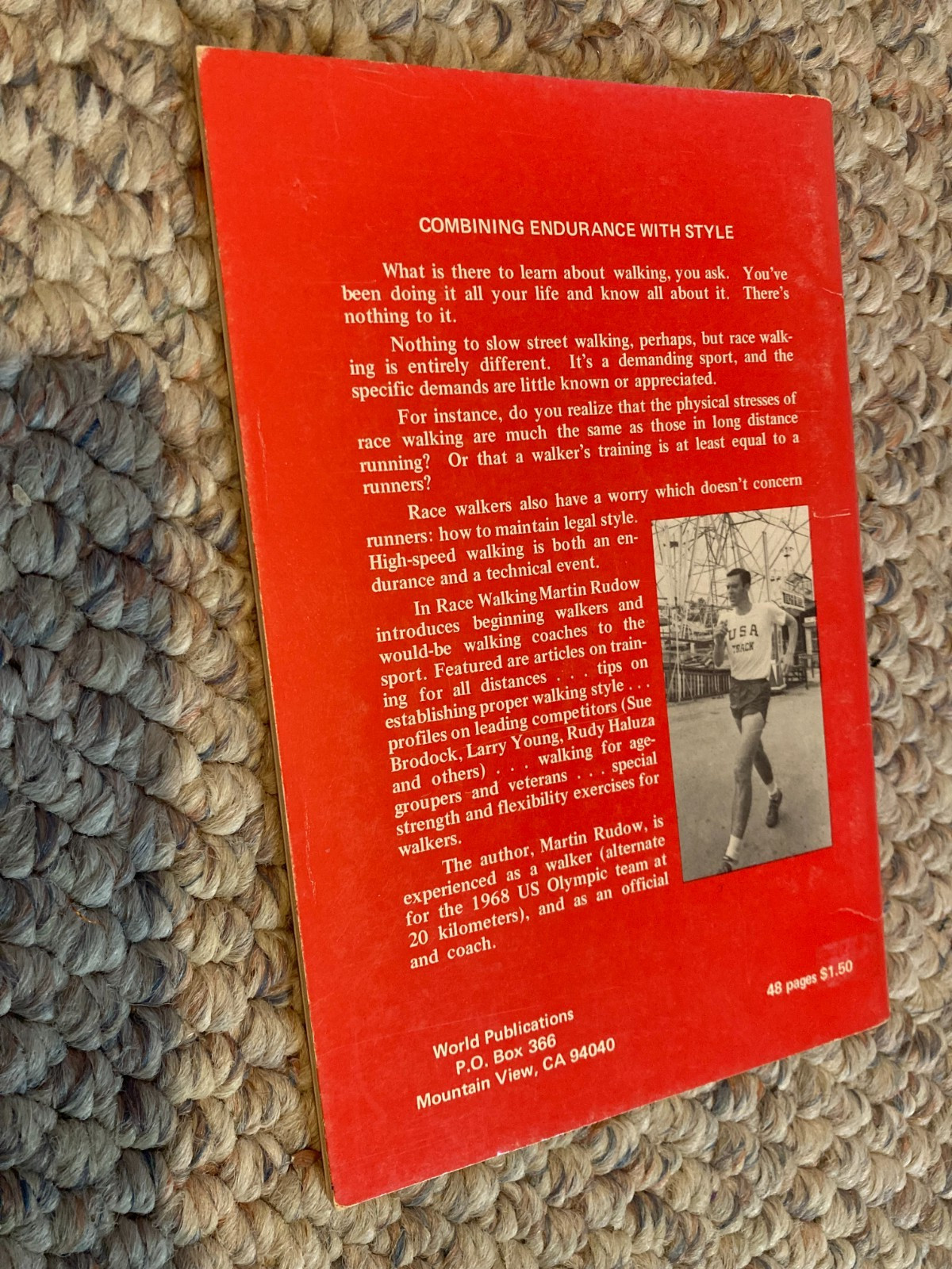 RARE – RACE WALKING by Runner’s World Editors 1975 – SHIP FAST – BOOKLET # 43