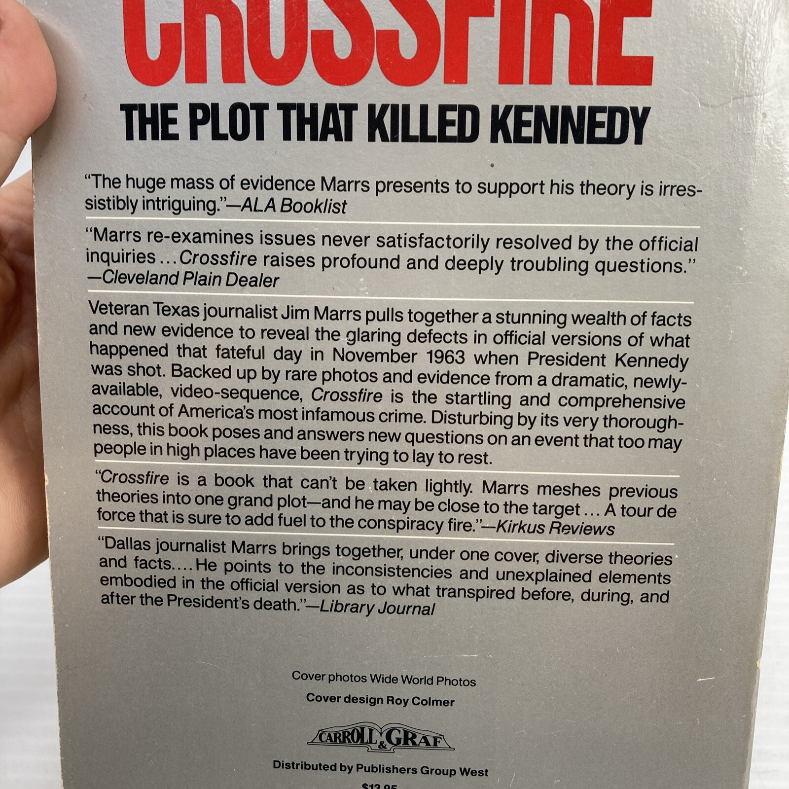 Crossfire The Plot That Killed Kennedy Jim Marrs 1992 6th Print Paperback