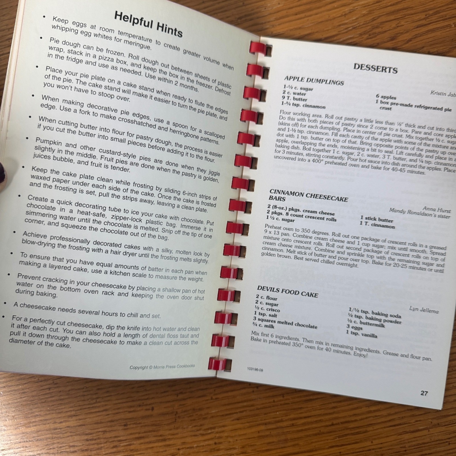 Recipes from Home Crossroads Community Church MOPS Cookbook 2009 Morris Press