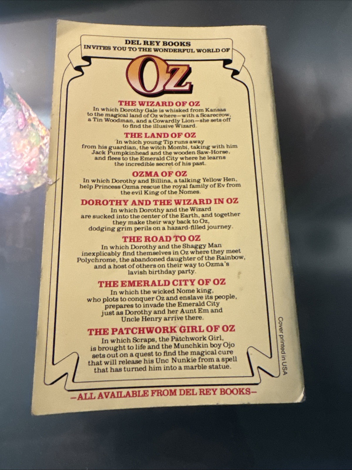 Oz ~ 3 Books by L Frank Baum. (1979, Paperback). First Ballantine Book