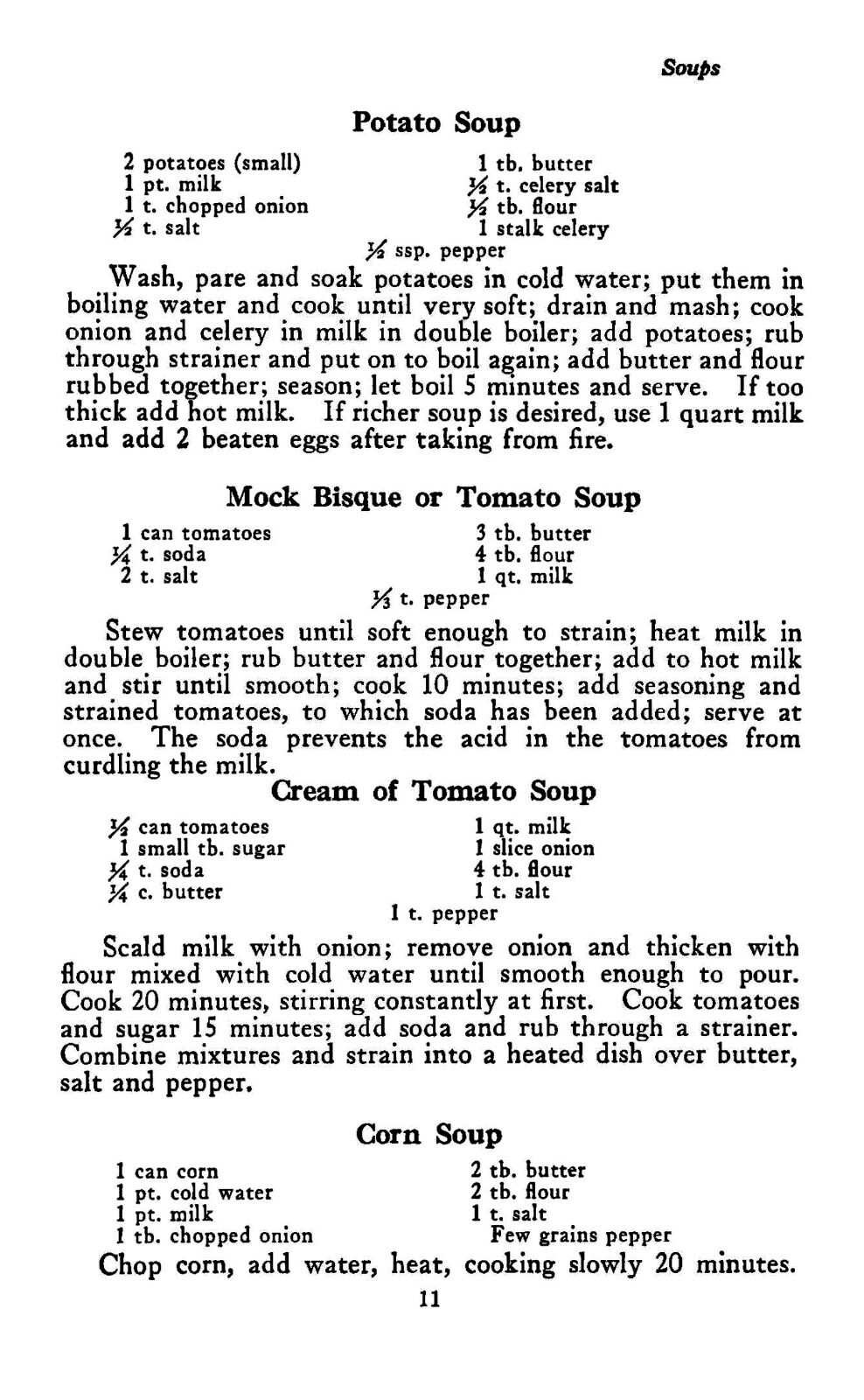 1914 Culinary Echoes From Dixie Cook Book 282 Pages