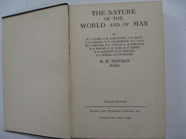 THE NATURE OF THE WORLD AND OF MAN -1933 Scientists of the University of Chicago