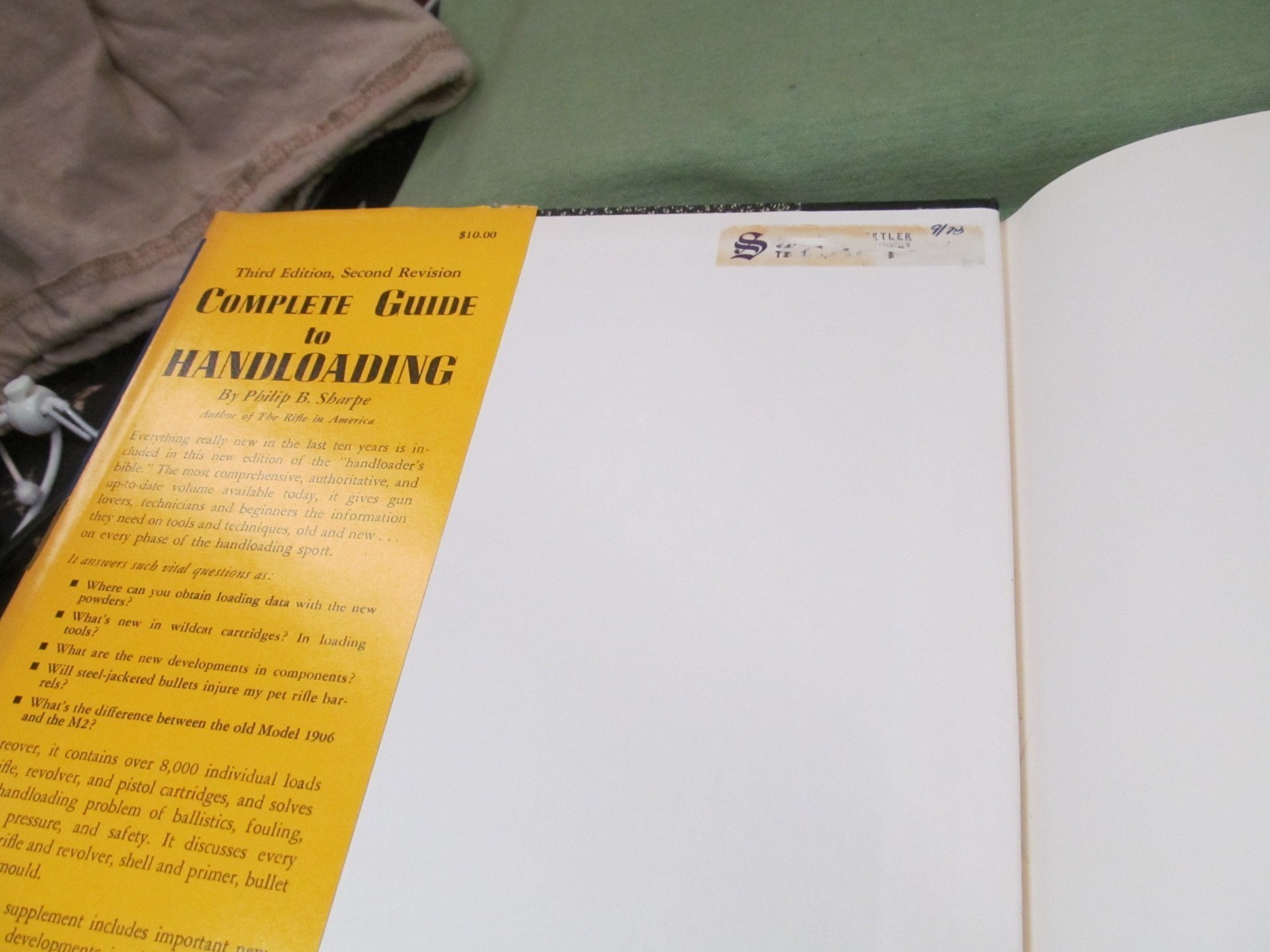 Complete Guide to Handloading 1953 3rd Ed, 2nd Revision w/Supplement-Phil Sharpe