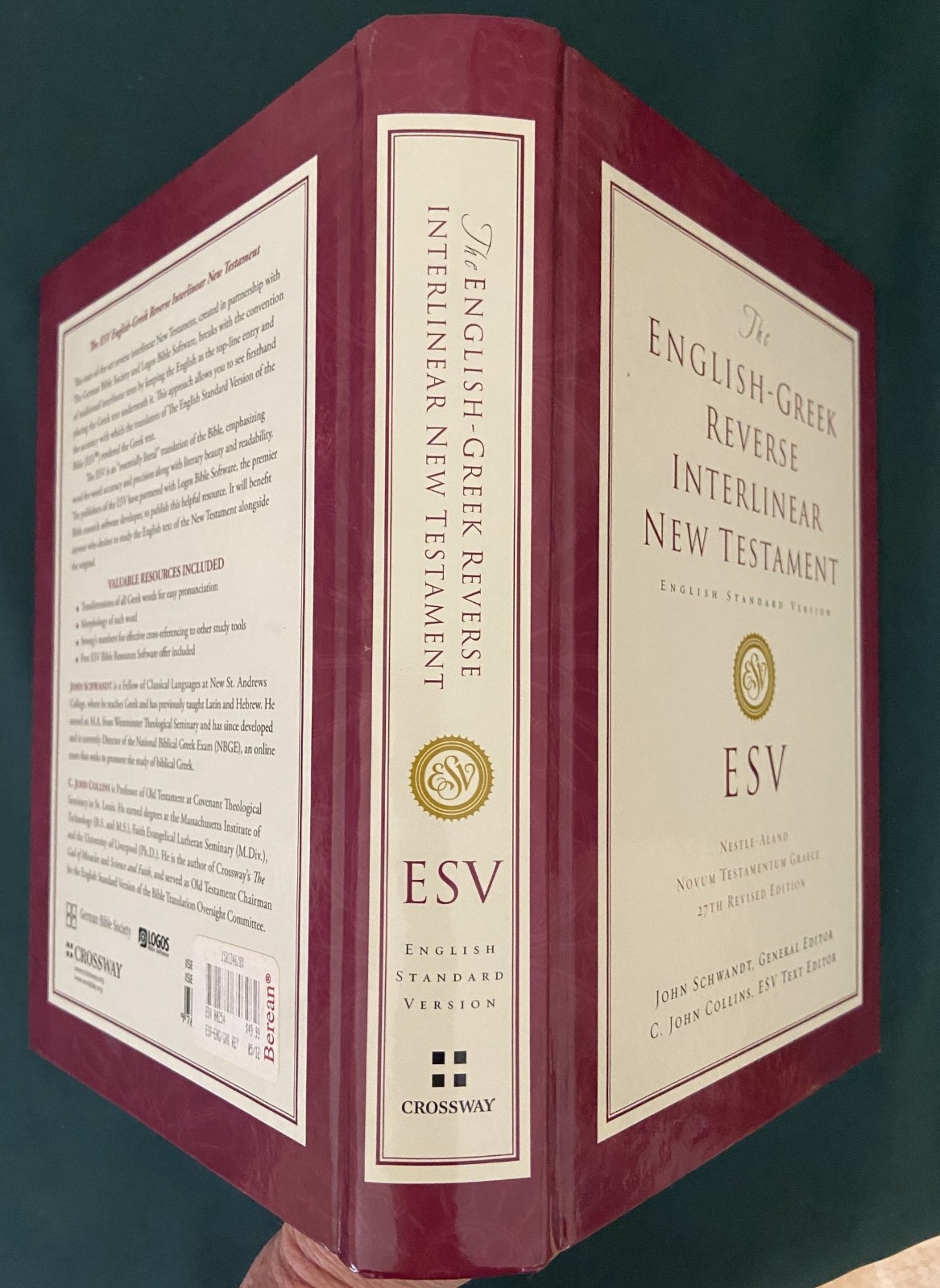 ESV English-Greek Reverse Interlinear New Testament Crossway 2007 HC Like New