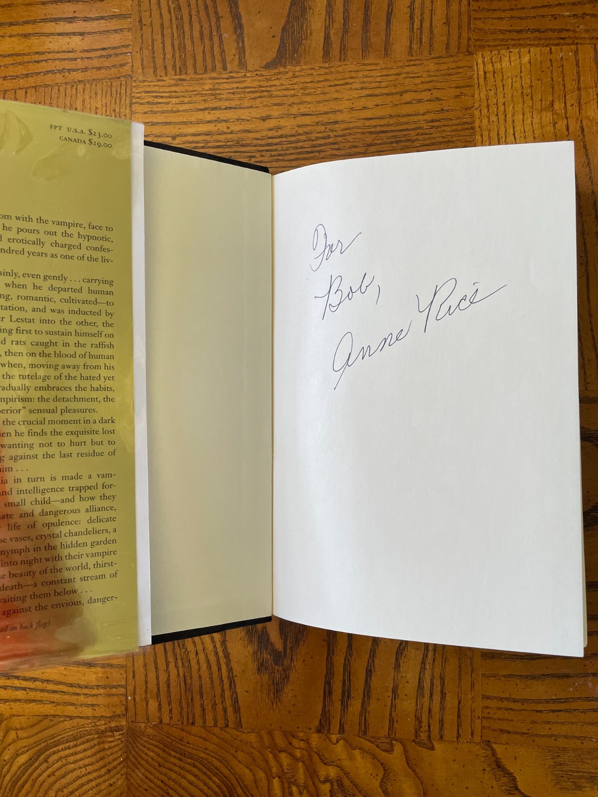 Interview with the Vampire – Anne Rice – First Edition, Second Print SIGNED