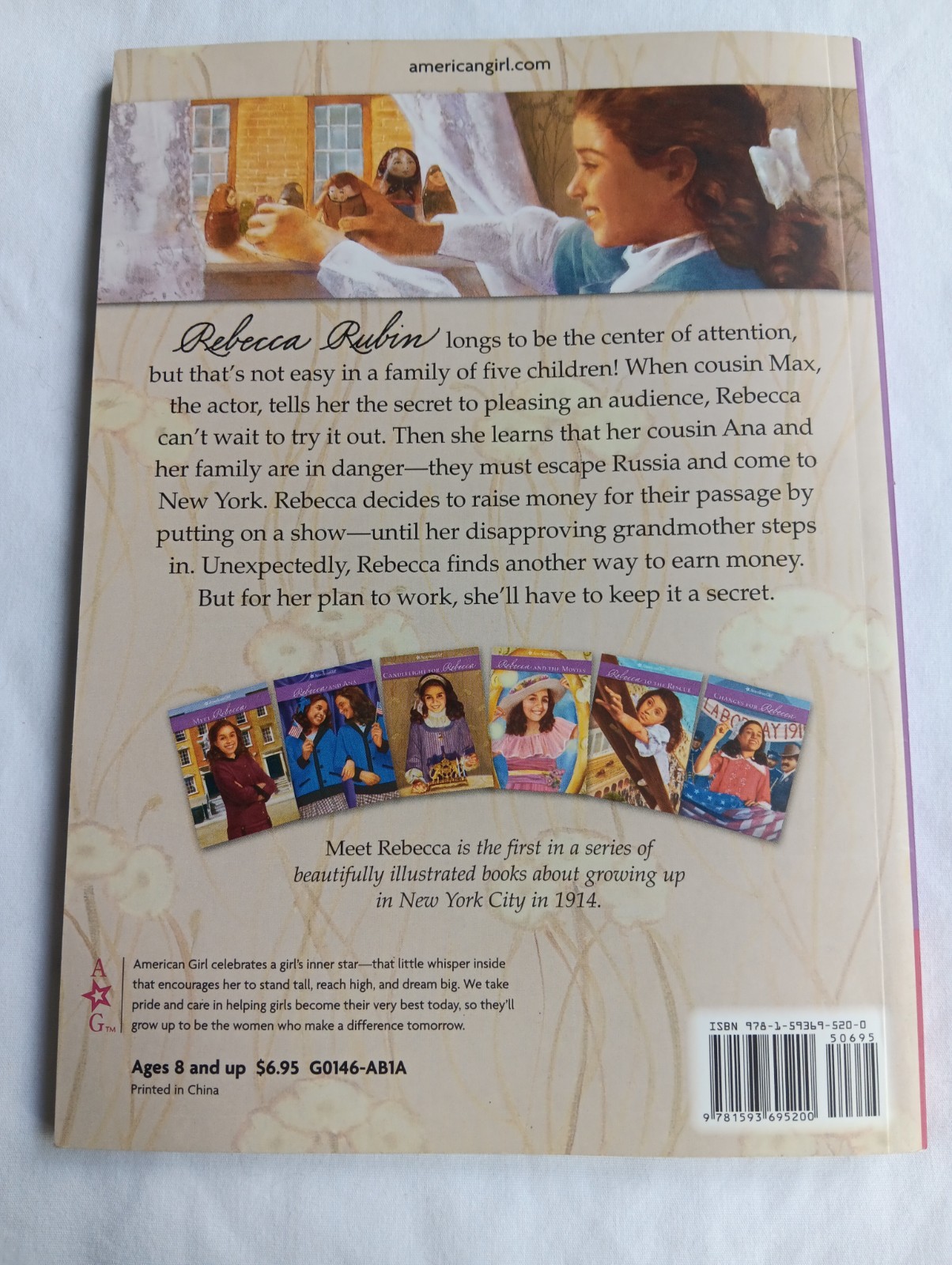 American Girl Lot Of 5 Paperback Books REBECCA, KIT, LANIE, ISABELLE & SAIGE