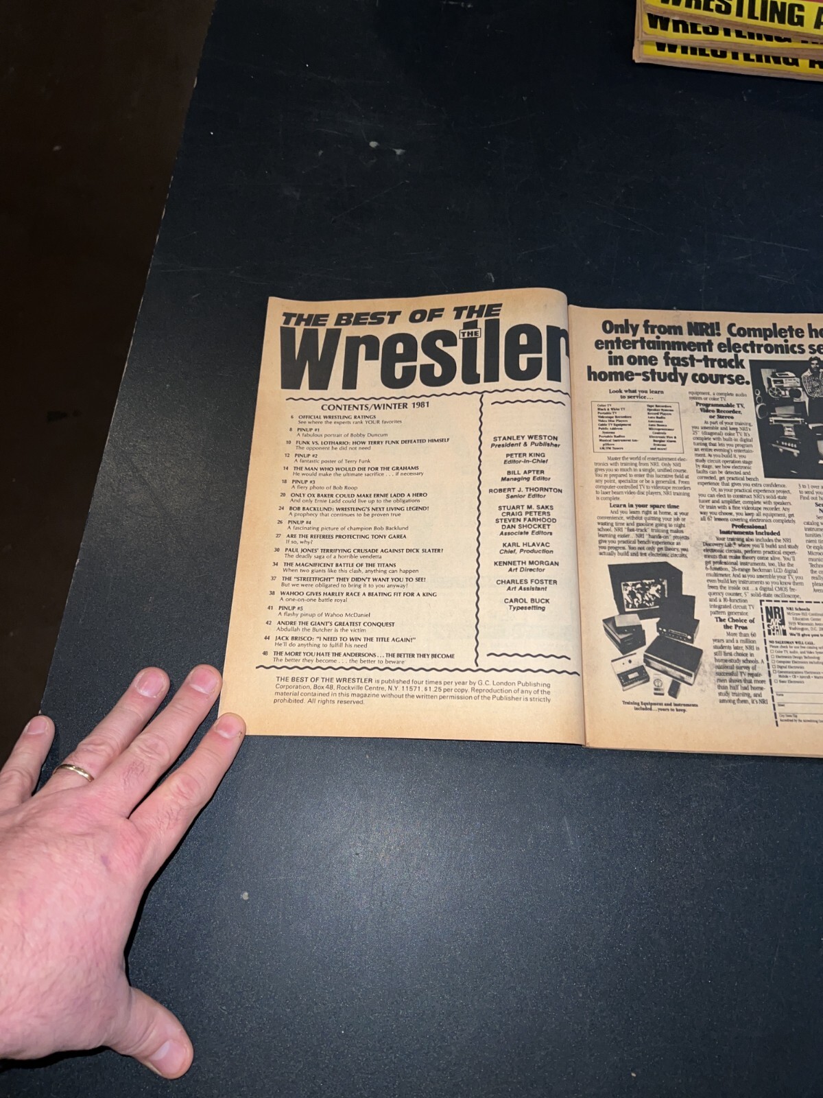 Best of The Wrestler Magazine Winter 1981 Dusty Rhodes Cover NWA WWF Mid South