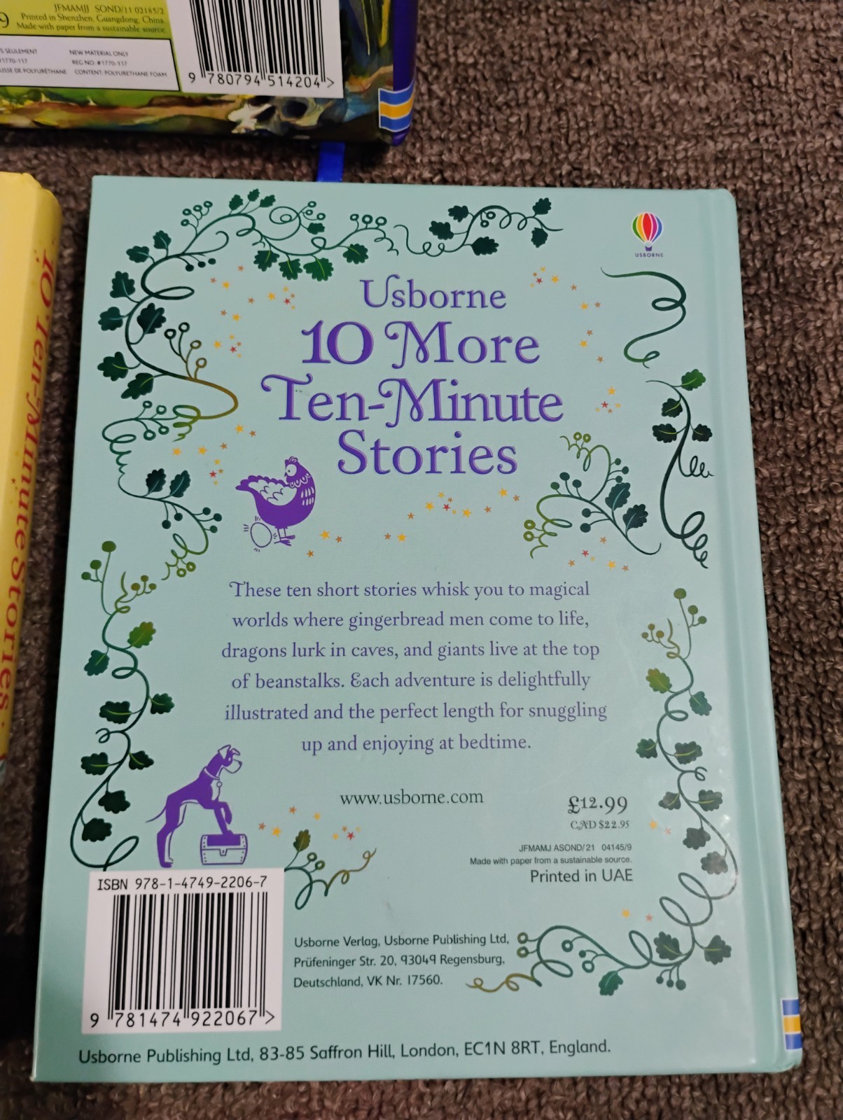 Usborne Hardcover Book Lot: Illustrated Stories For Boys 10 Minute Stories