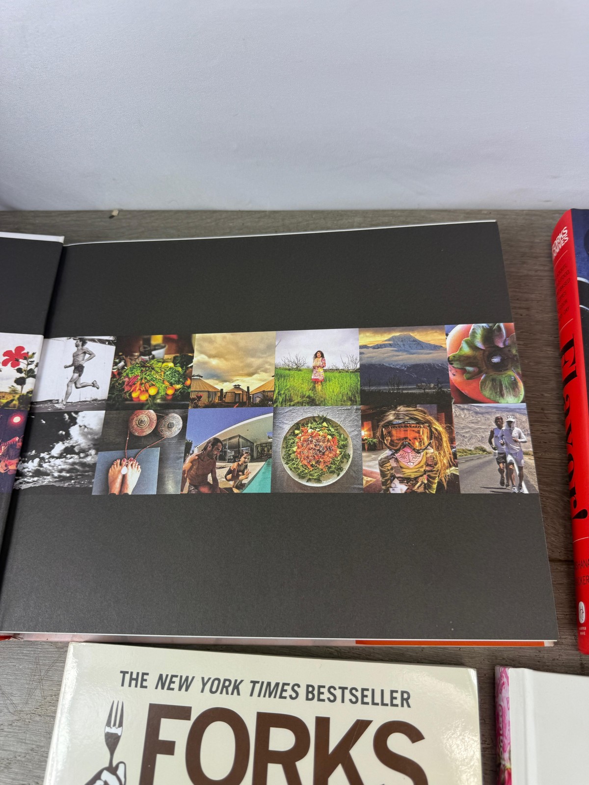 Plant-Based Vegan Cookbooks Lot 4 Plantpower Forks Over Knives Damuck Multicolor