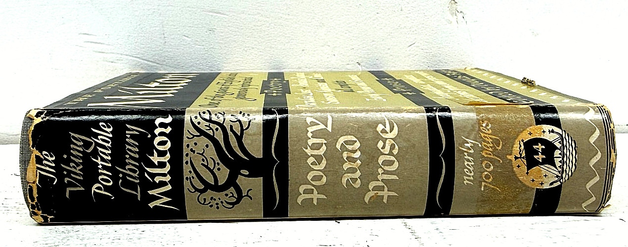 The Portable Milton John Milton 1949 Viking Press HC DJ Douglas Bush Poetry