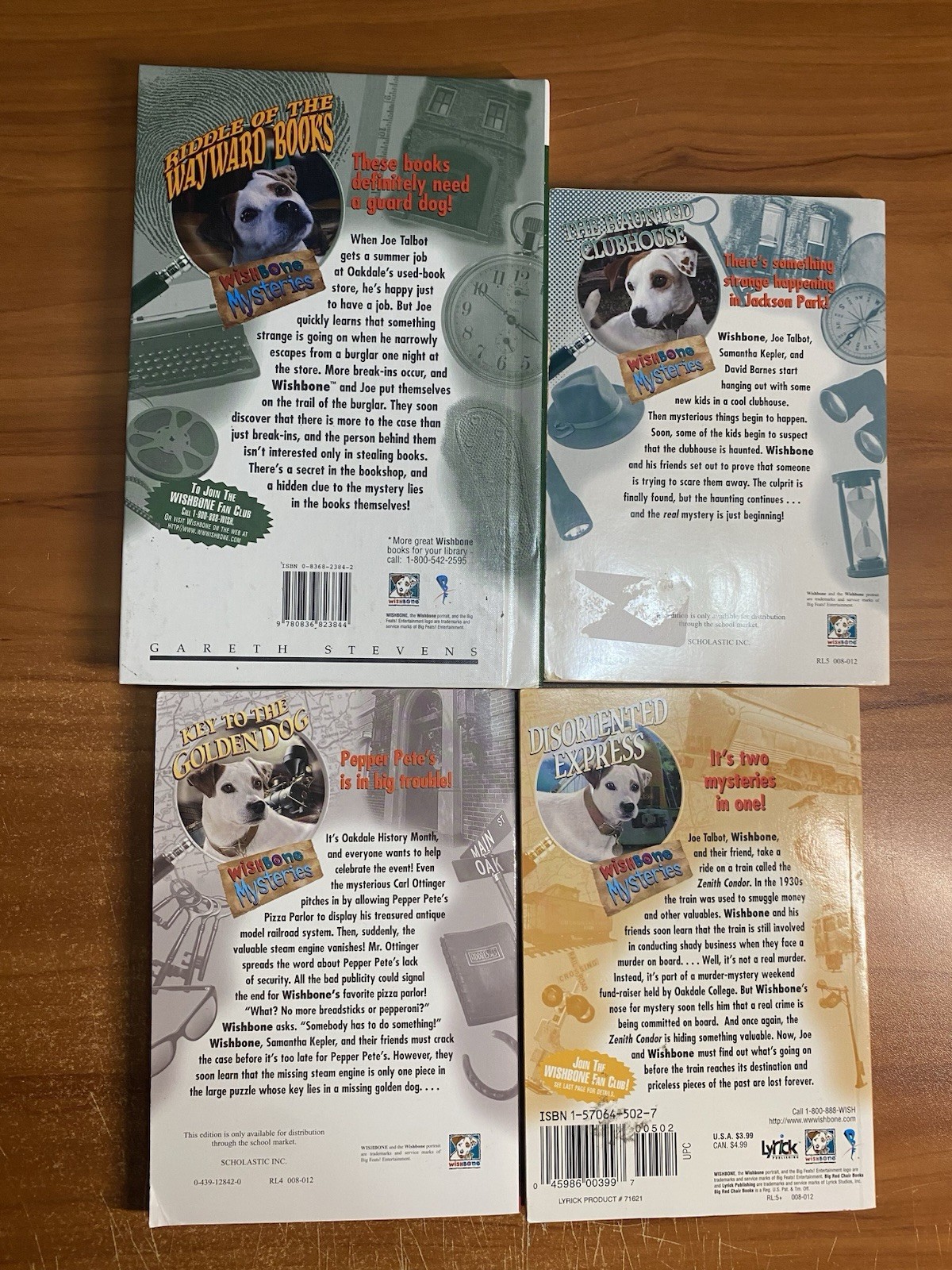 Lot of 4 Wishbone Mysteries Books Collection #2 3 8 14 Haunted Clubhouse
