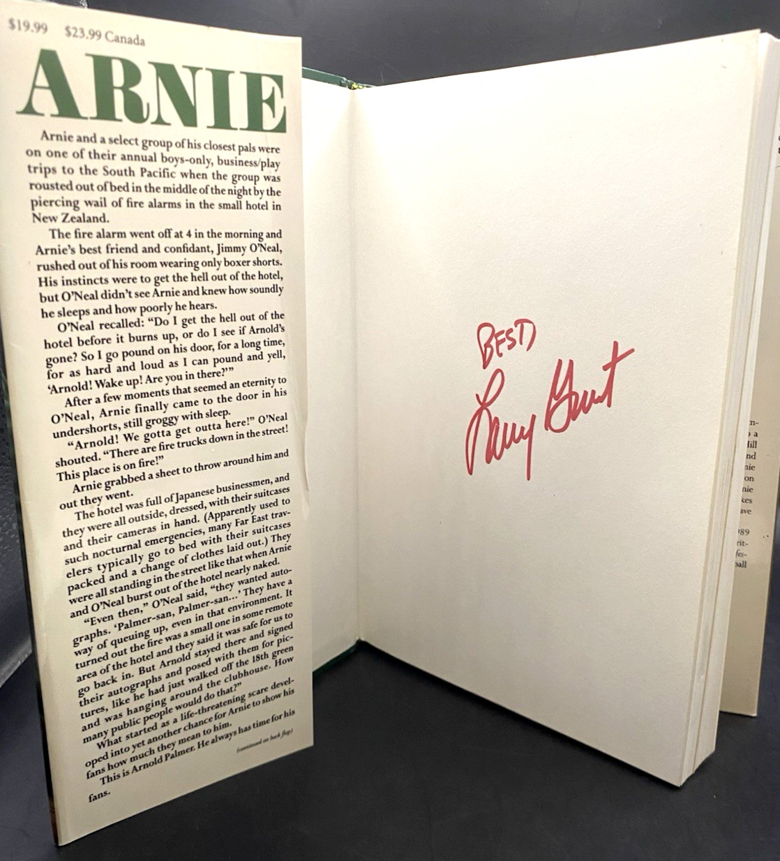 Arnie, 1993 Book by Larry Guest, Hardcover, 246 Pages, ***Signed***