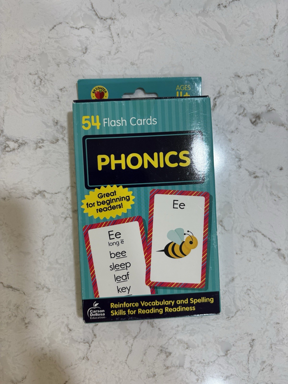 Phonics Flash Cards Kids 54 Cards Brighter Child Learning Ages 4+ Early Reading