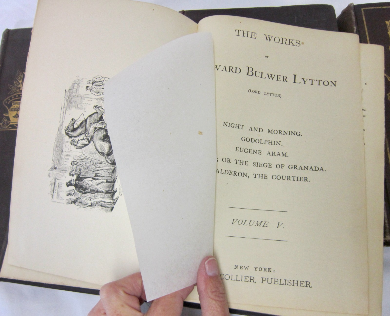 Bulwer’s Works Lot of 7 Books Volume 2-9 (missing 1 & 7) Edward Bulwer Lytton