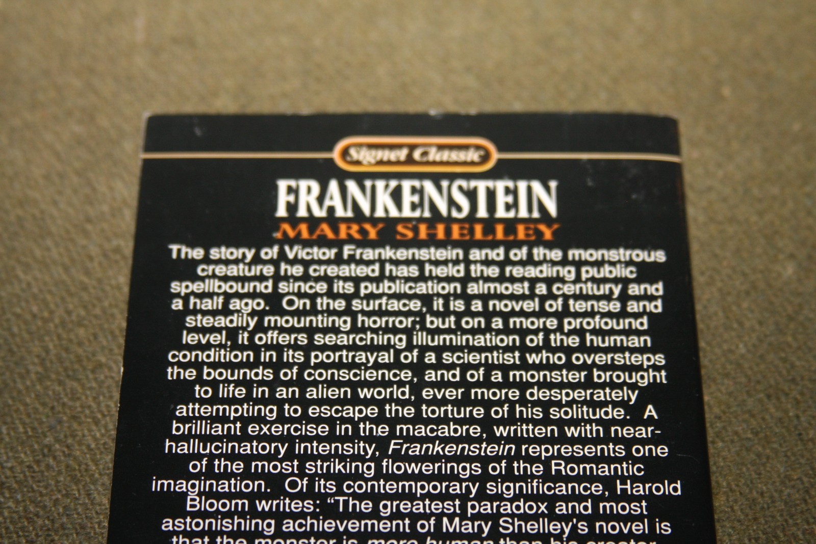 Frankenstein by Mary Shelley 1983 PB 37th Print Signet Classic