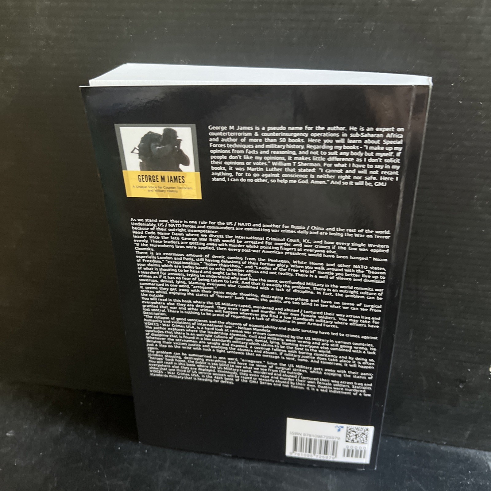 1st Edition Voices War Crimes USA George M. James Trade PB 2019 Military History