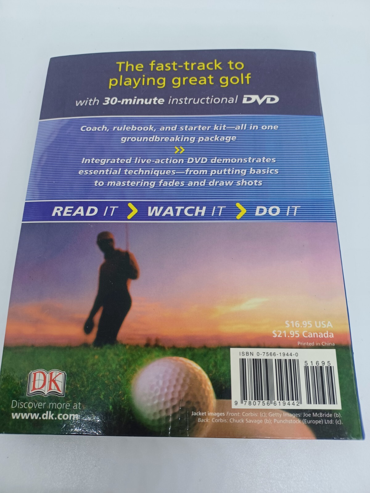 GO Series: Go Play Golf: Read It, Watch It, Do It Paperback DVD Training Lessons