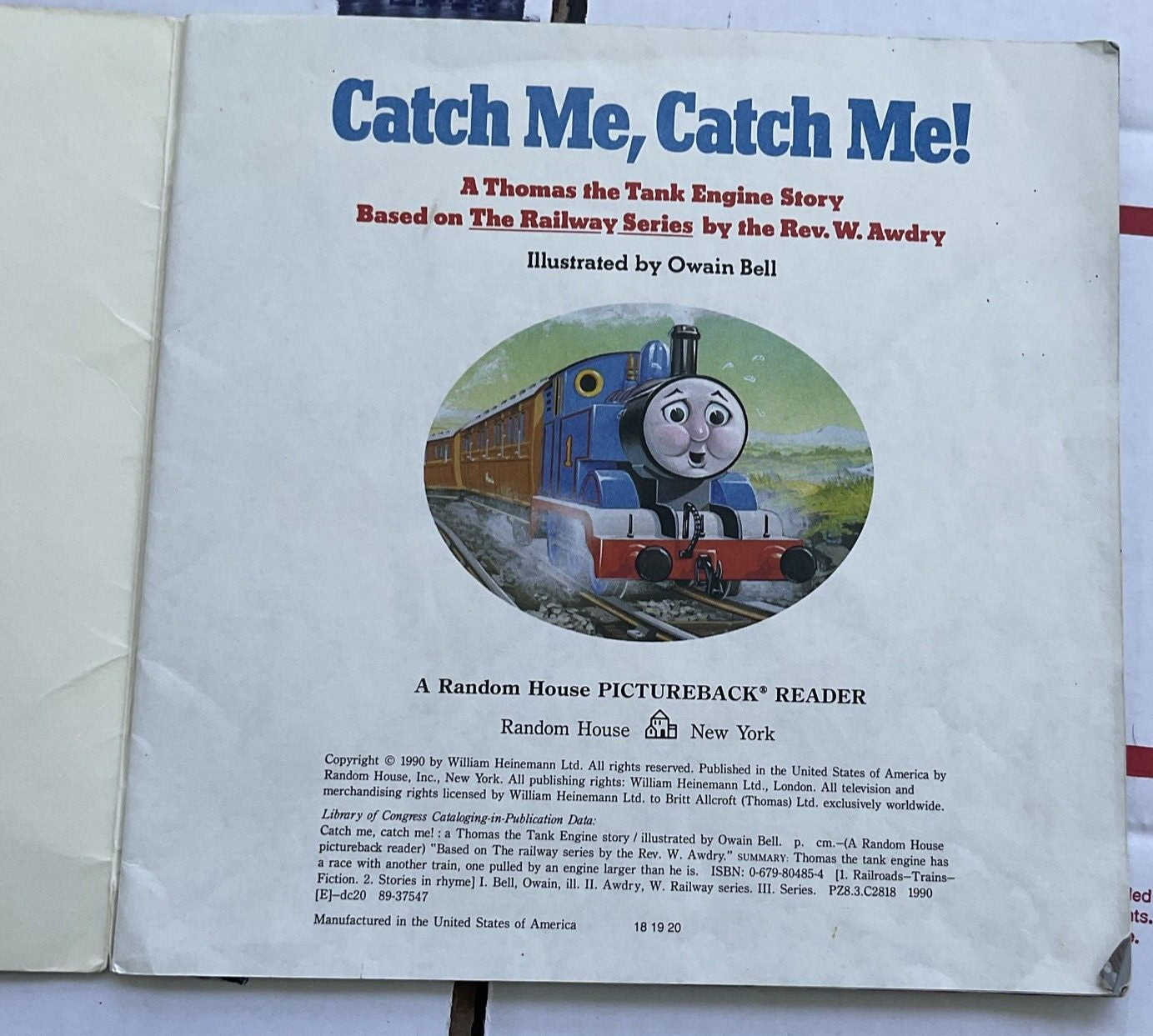 Random House Pictureback Reader Ser.: Catch Me, Catch Me! : A Thomas the Tank…