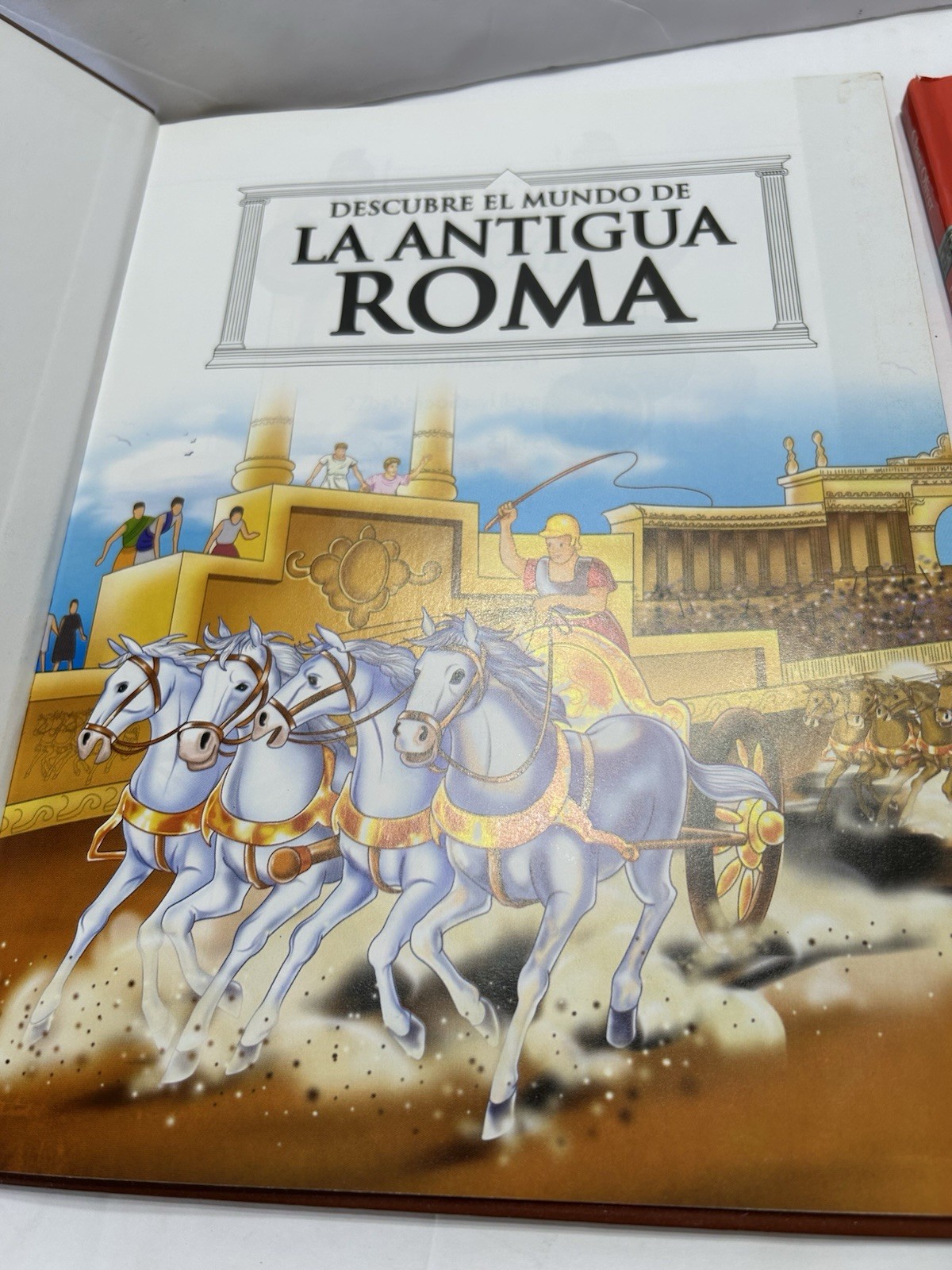 Lot of 2 Spanish Espanol Books Los Romanos Historia Color Hardbacks Children