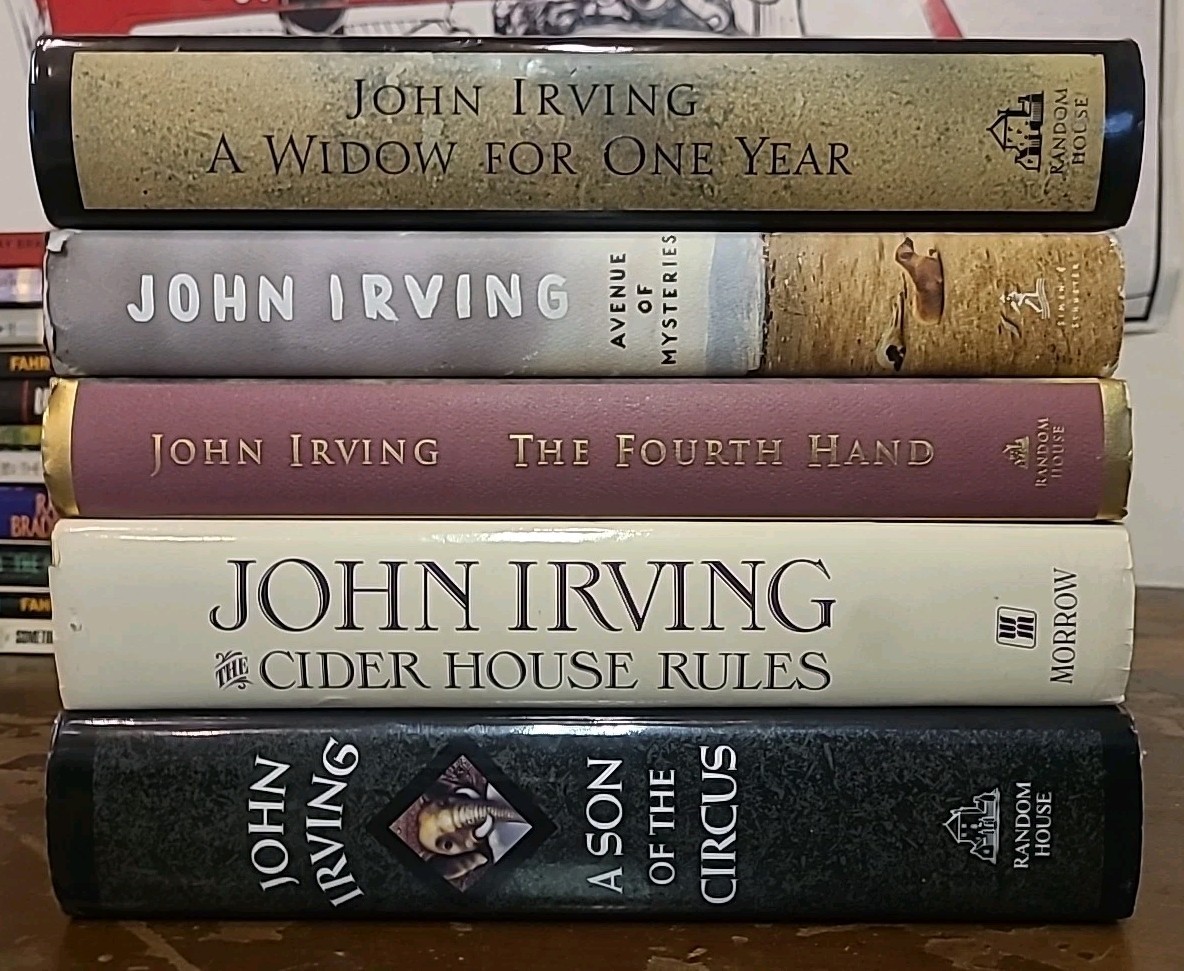 5 John Irving HC/DJ Books CIDER HOUSE RULES Son Circus WIDOW Avenue Fourth VGC
