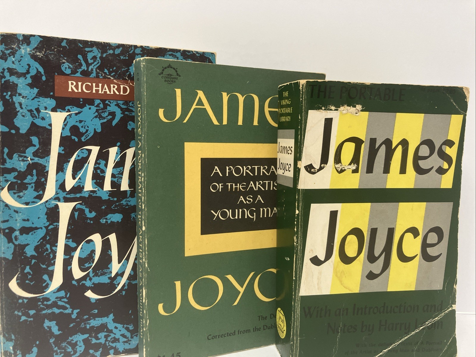 Vintage James Joyce Portrait Artist Young Man + Richard Ellmann Bio (Lot 3 PBs)