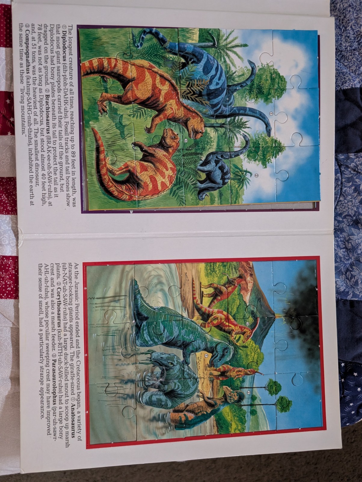 Vintage 1988 Dinosaur Giants among Giants Jigsaw Picture Puzzle Book