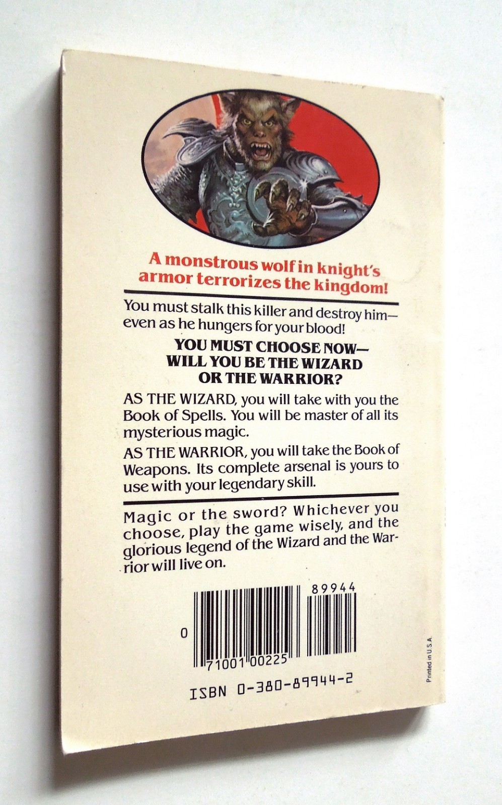 Wizards Warriors and You, Book 7: Challenge of the Wolf Knight – R.L. Stine, sc