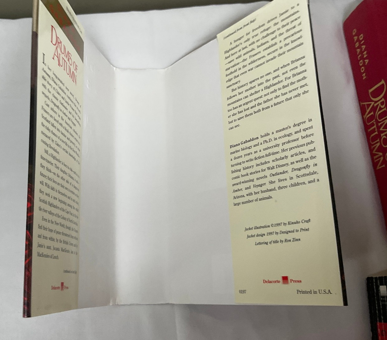 Drums of Autumn Diana Gabaldon 97 Delacorte HCDJ 1st ed 1st pr signed bookplate