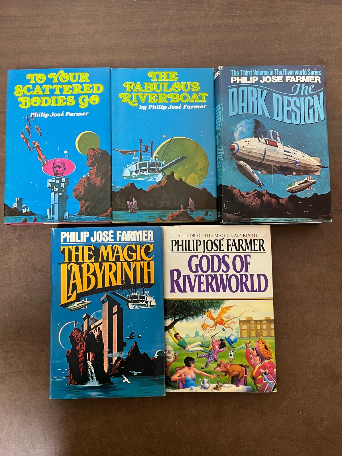 Philip Jose Farmer Hardcover books, Riverworld Series, Book Club Editions
