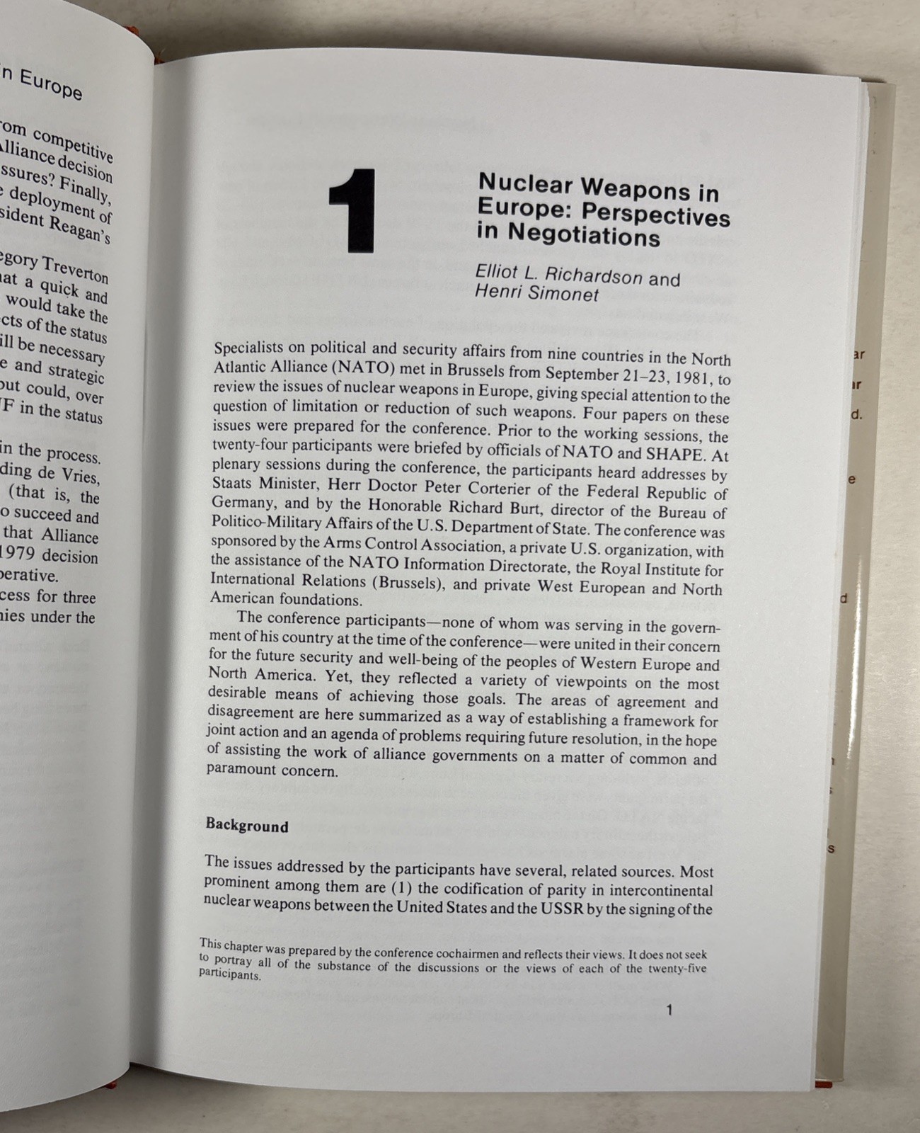 Nuclear Weapons In Europe: Modernization and Limitation, 1983 HC-DJ
