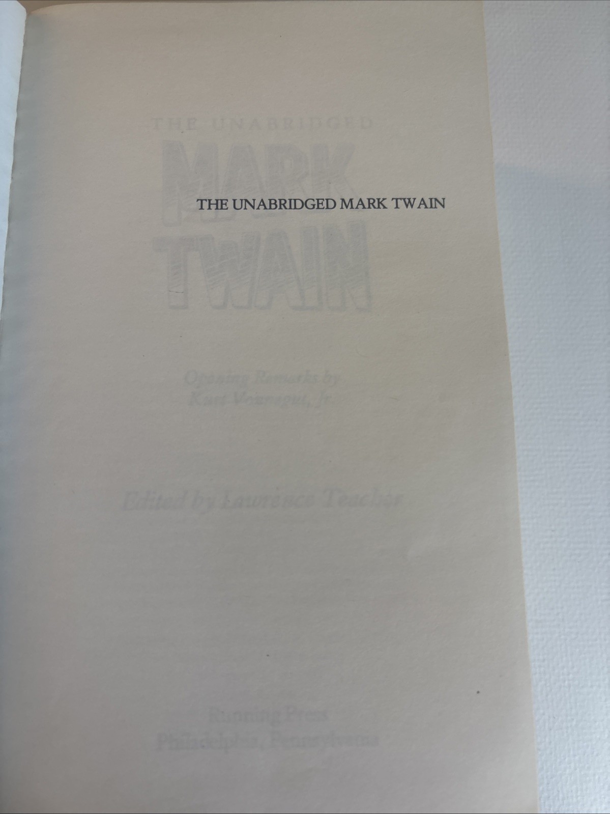 The Unabridged Mark Twain Volume – Hardcover + Dust Jacket