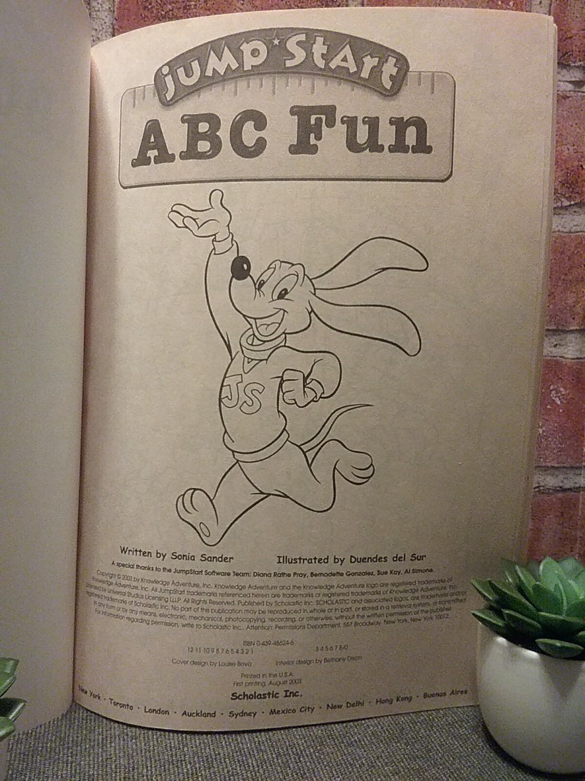 Vtg 2003 Jump Start ABC Fun Coloring & Activity Book w/Cut Out Paper Dolls! NEW