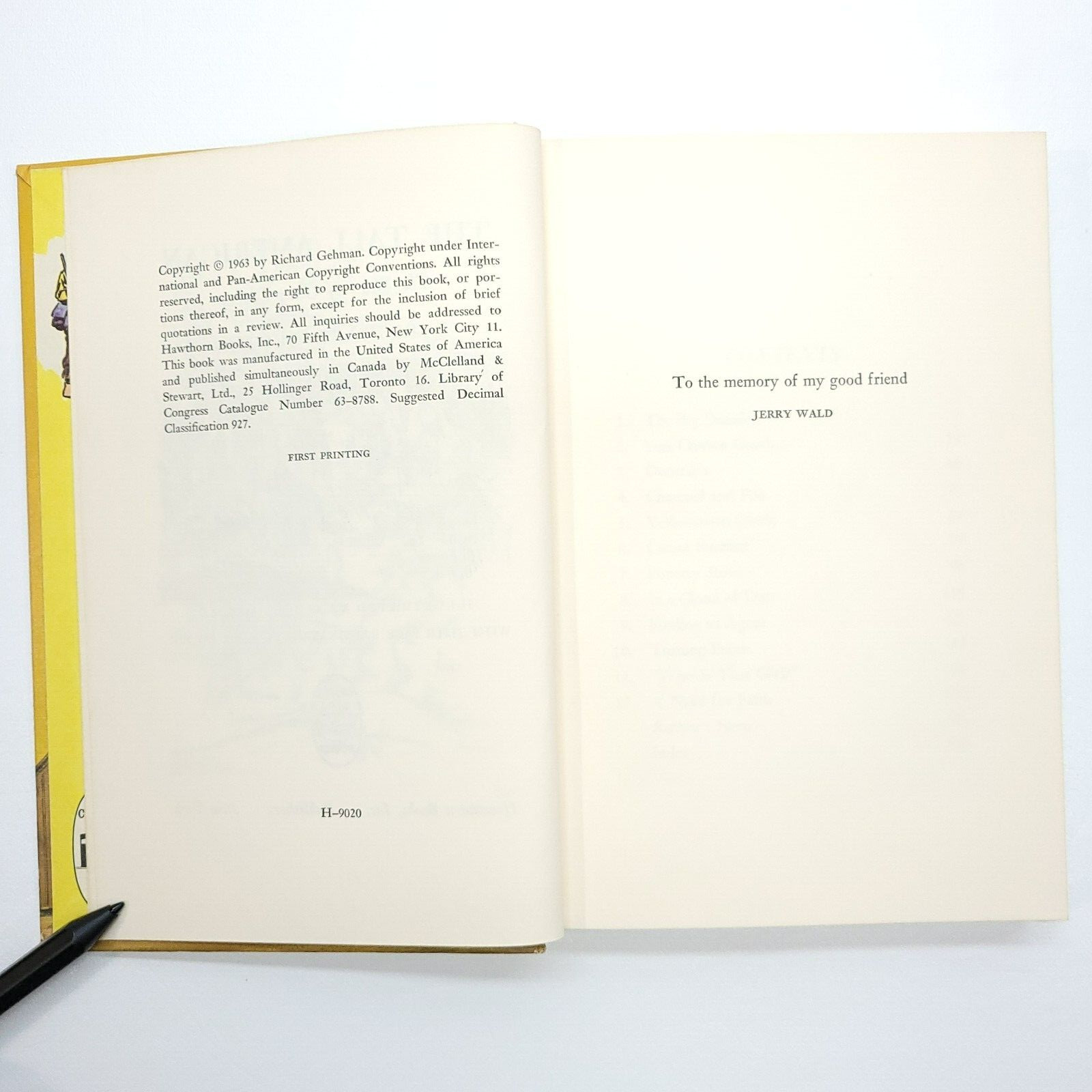 The Tall American Book Richard Gehman Gary Cooper 1st Printing 1963 Western