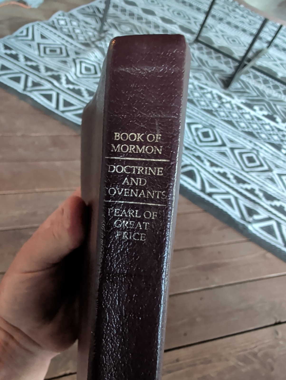 Red Burgundy Simulated Leather Book Of Mormon Triple Combination LDS Scriptures