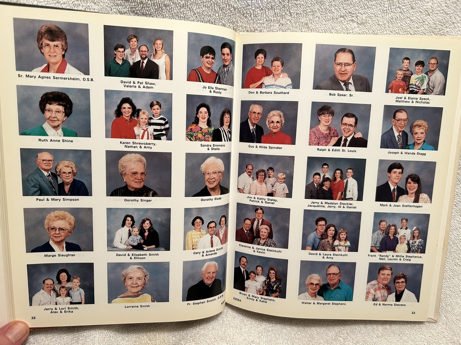 1992 Directory Saint Benedict Parish Evansville IN With Member Photos 106 Pages