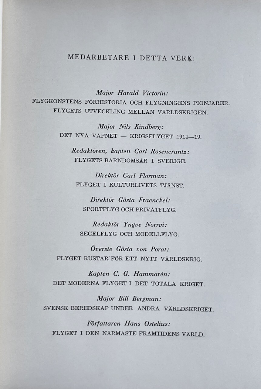 Flygboken: Flygningens Historia och flyget av idag / 1945 (Swedish)
