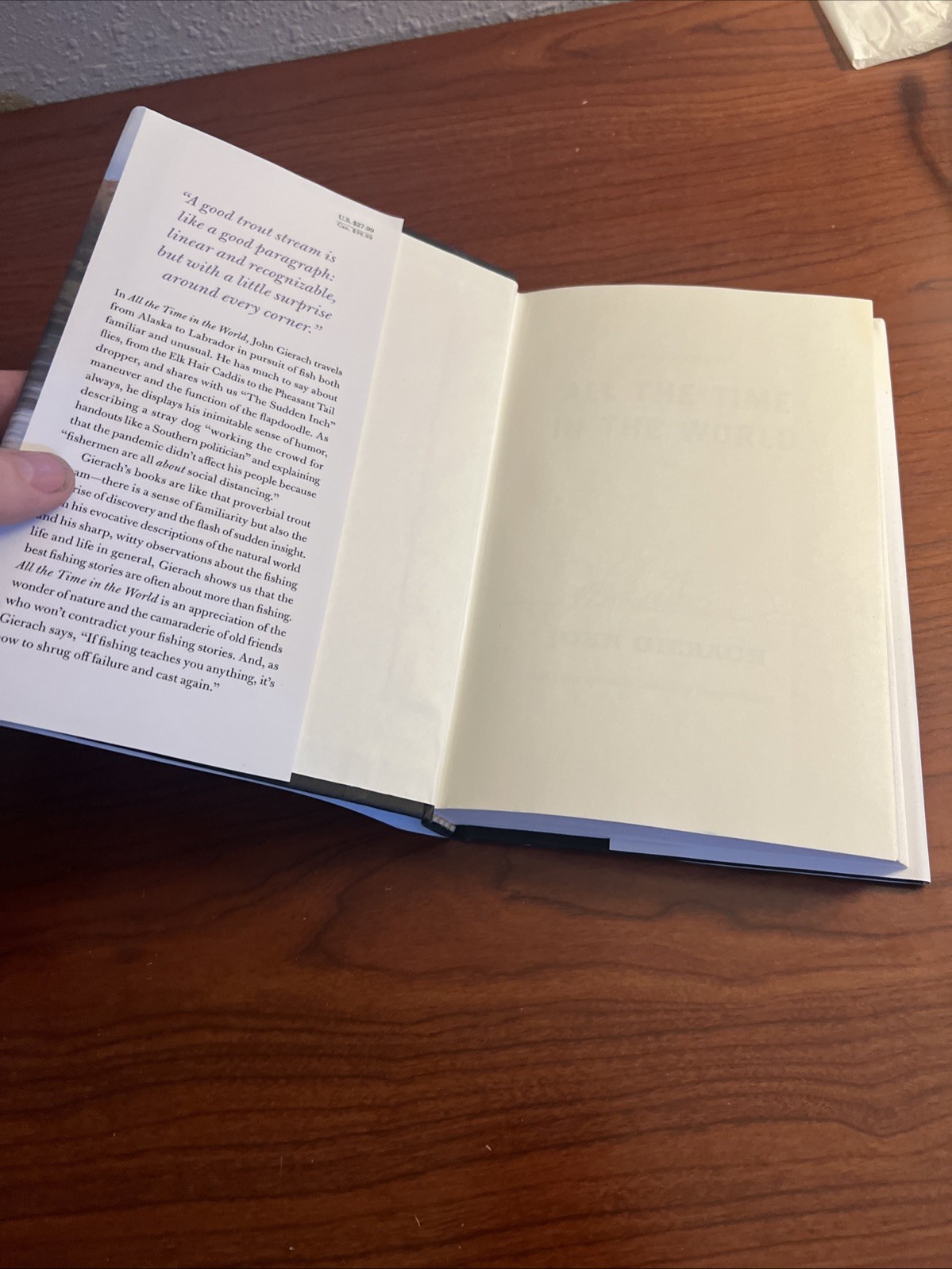 All the Time in the World Hardcover John Gierach *Signed DJ Fly Fishing Book