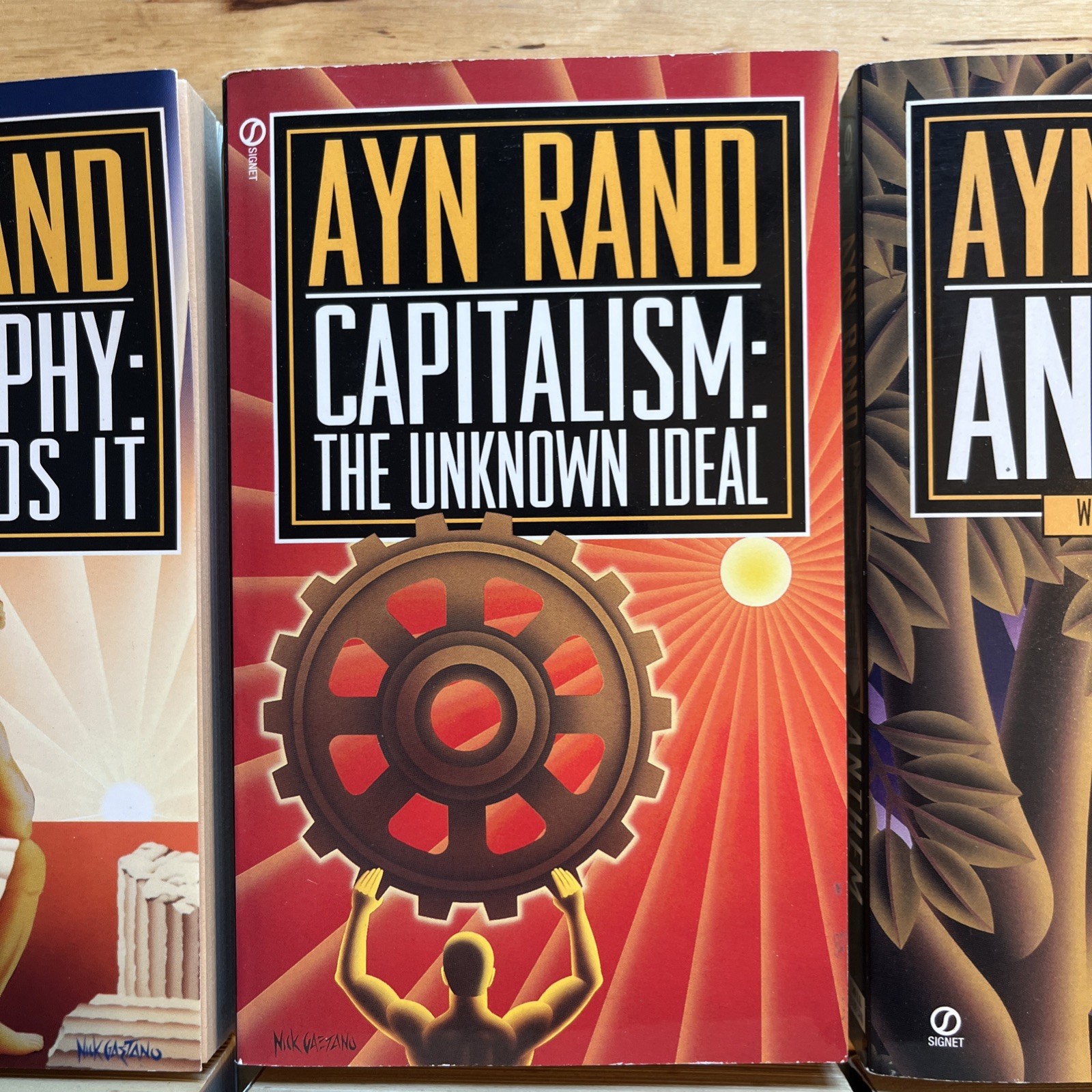 Ayn Rand Lot Of 6 Atlas Shrugged The FountainHead Philosophy Capitalism Signet