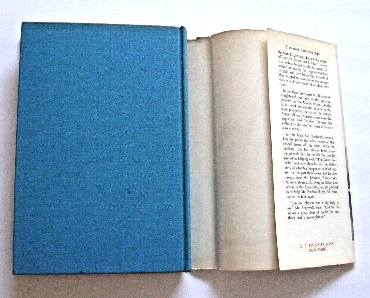 AND THEN I TOLD THE PRESIDENT Art Buchwald Signed Hardcover Memoir Humor 1965
