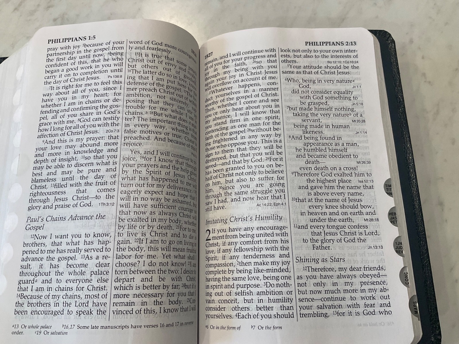 NIV Bible 1984 Large Print Reference Navy Bonded Leather Red Letter Text