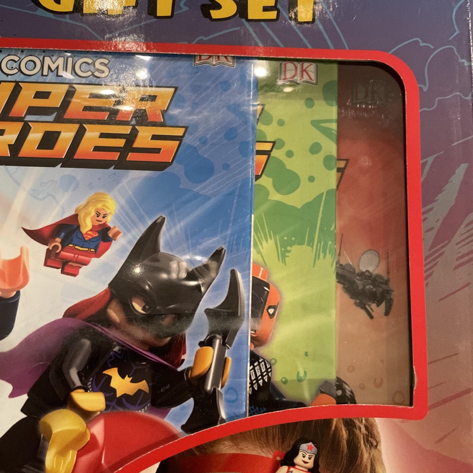Lego DC Comics Super Heroes Wonder Woman Headlamp & 3 Book Gift Set Brand New