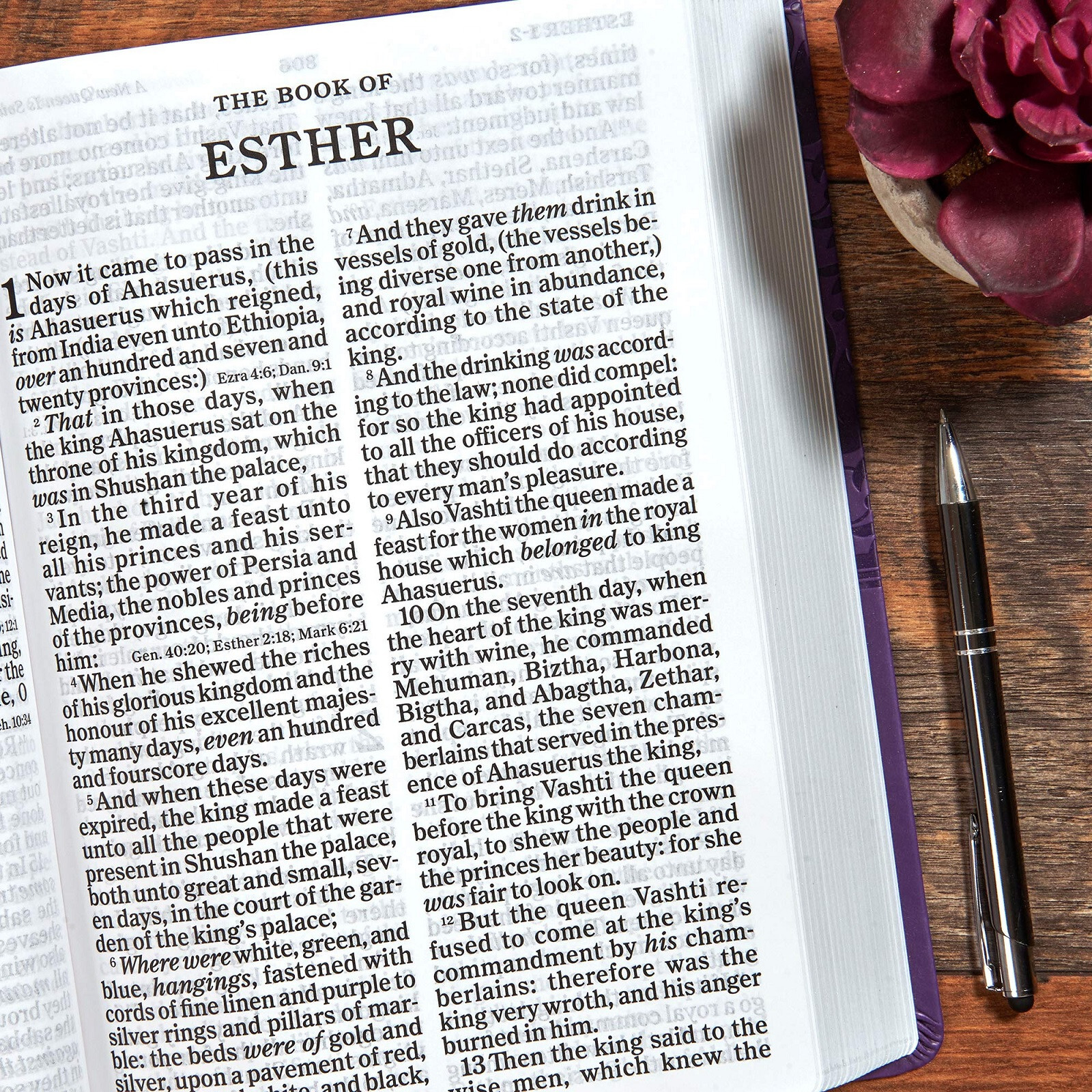 KJV Super Giant Print Refer. Bible Purple LeatherTouch BRAND NEW in Shrink Wrap!