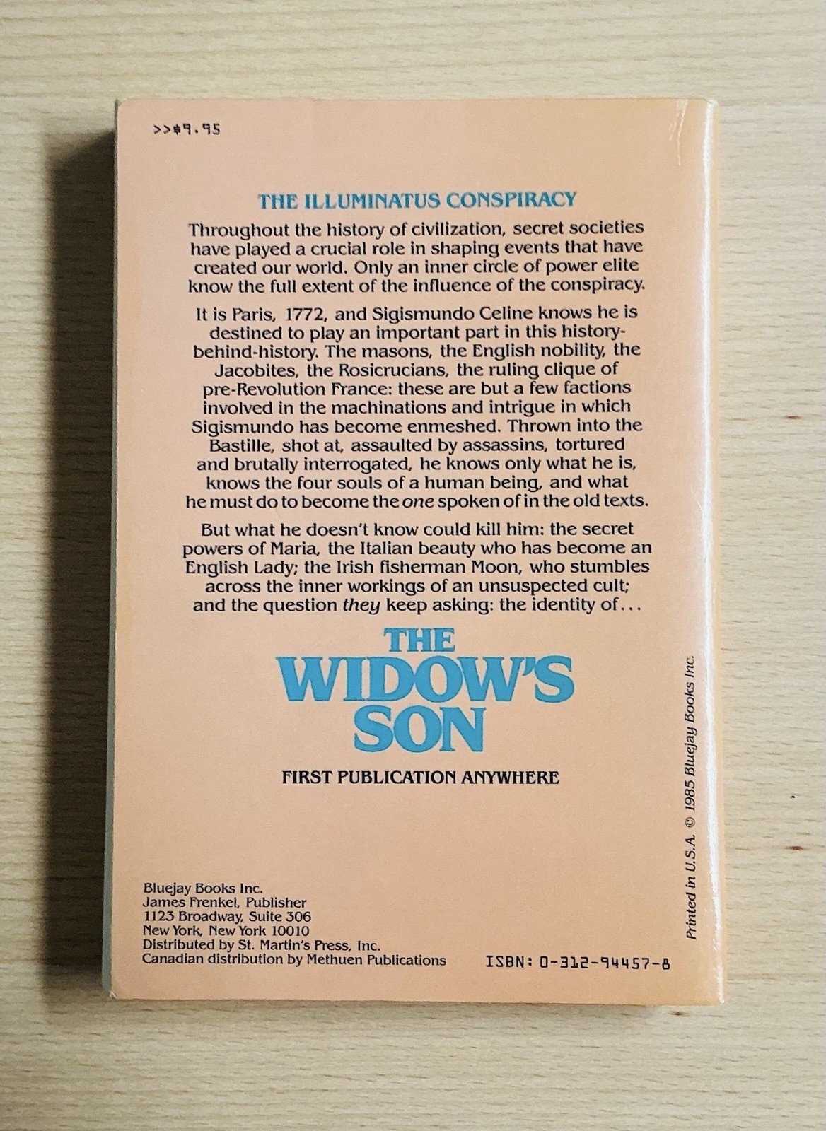 THE EARTH WILL SHAKE & WIDOW’S SON Robert Anton Wilson 1st TPB SF ILLUMINATUS