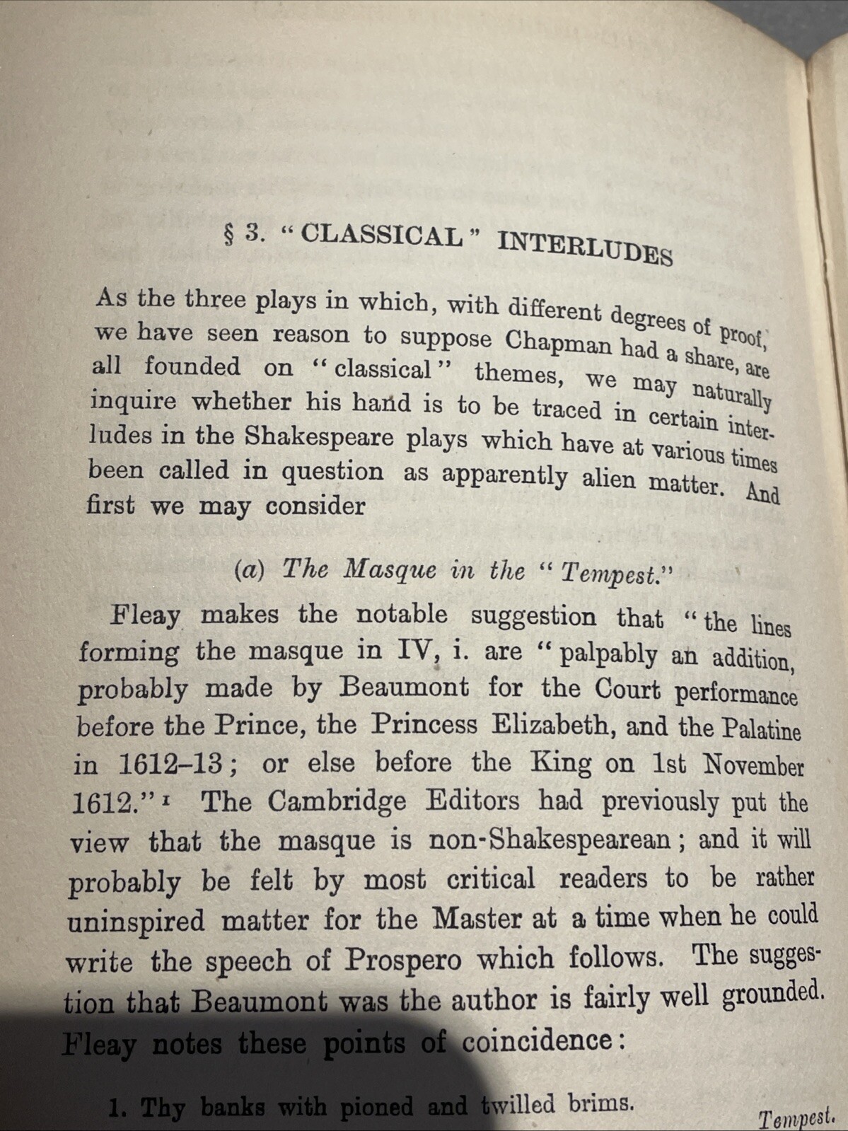 SHAKESPEARE AND CHAPMAN: A THESIS OF CHAPMAN’S By J. M. Robertson Scare 1917 HB