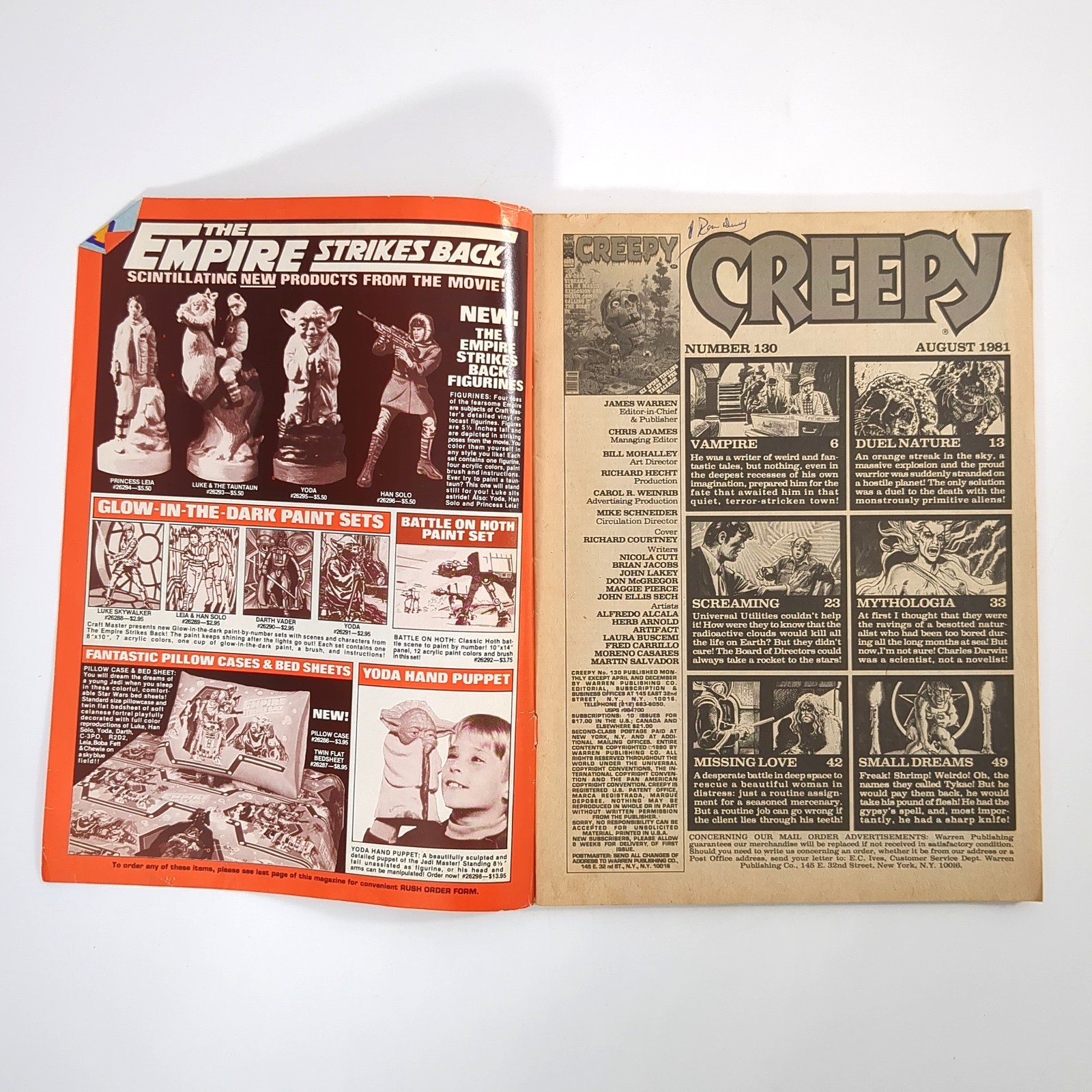 Creepy Magazine Lot 42 50 130 Warren Horror Comics 1971 1973 1981